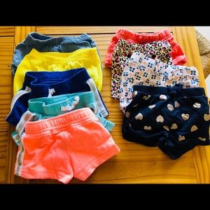 Baby Summer shorts Lot.  size newborn & 0-3 mos